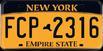 NY license plate FCP2316
