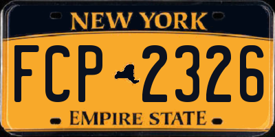 NY license plate FCP2326