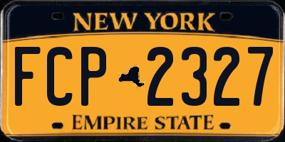 NY license plate FCP2327