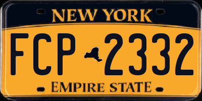 NY license plate FCP2332