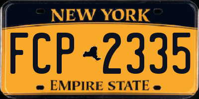 NY license plate FCP2335