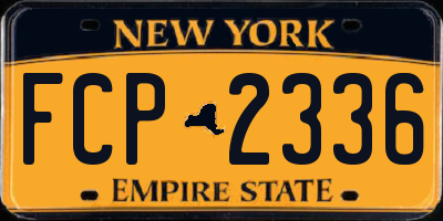NY license plate FCP2336