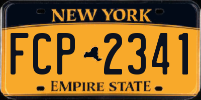 NY license plate FCP2341