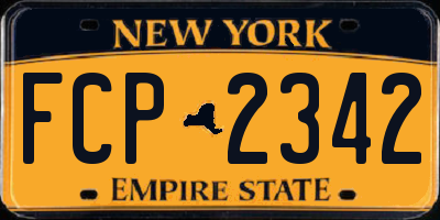 NY license plate FCP2342