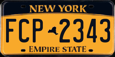 NY license plate FCP2343