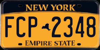 NY license plate FCP2348