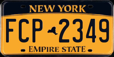 NY license plate FCP2349
