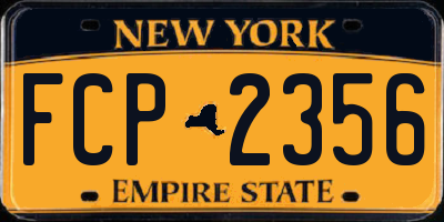 NY license plate FCP2356