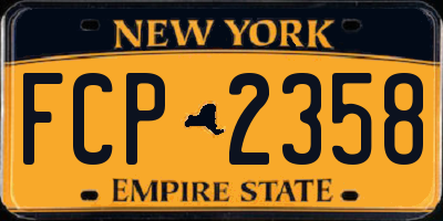 NY license plate FCP2358