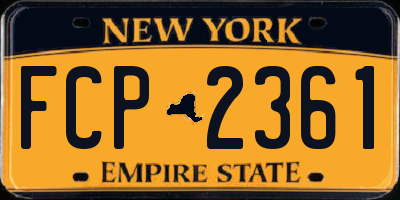 NY license plate FCP2361