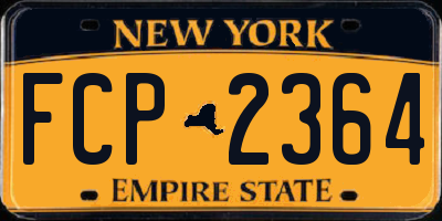 NY license plate FCP2364