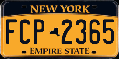 NY license plate FCP2365