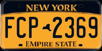 NY license plate FCP2369
