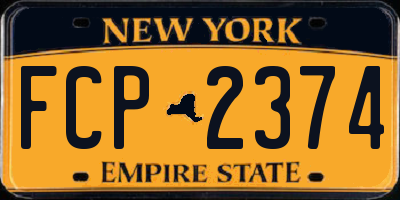 NY license plate FCP2374