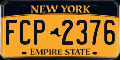 NY license plate FCP2376