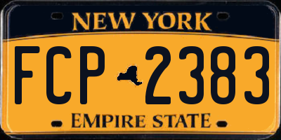NY license plate FCP2383