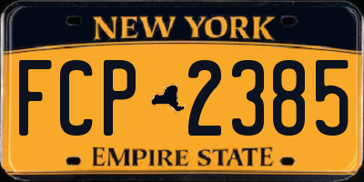 NY license plate FCP2385