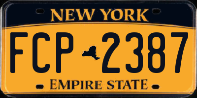 NY license plate FCP2387