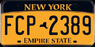 NY license plate FCP2389