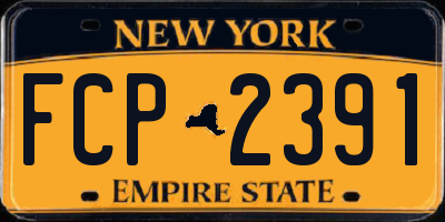 NY license plate FCP2391