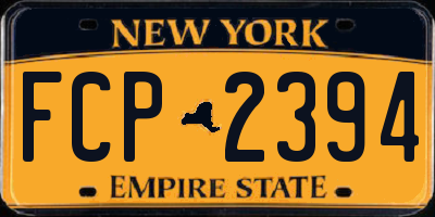 NY license plate FCP2394
