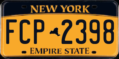 NY license plate FCP2398