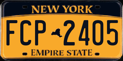 NY license plate FCP2405