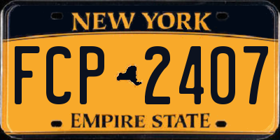 NY license plate FCP2407