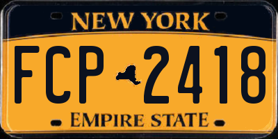 NY license plate FCP2418