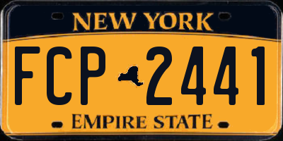 NY license plate FCP2441