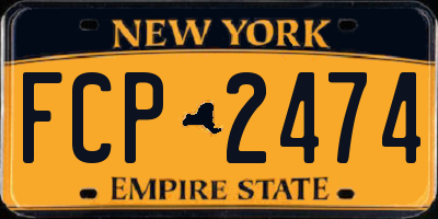 NY license plate FCP2474