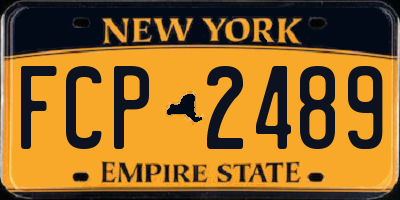 NY license plate FCP2489