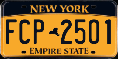 NY license plate FCP2501