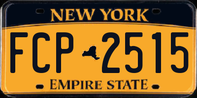 NY license plate FCP2515