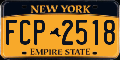 NY license plate FCP2518