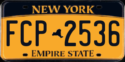 NY license plate FCP2536