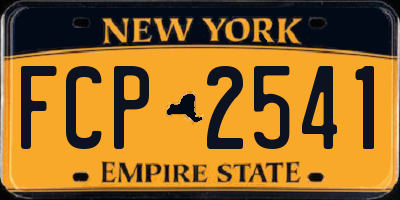 NY license plate FCP2541