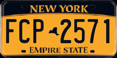 NY license plate FCP2571