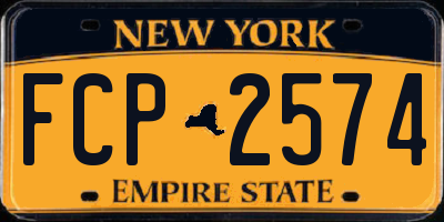 NY license plate FCP2574
