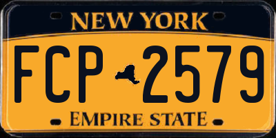 NY license plate FCP2579
