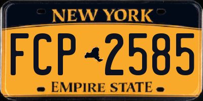 NY license plate FCP2585