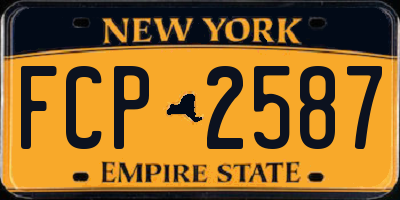 NY license plate FCP2587