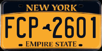 NY license plate FCP2601