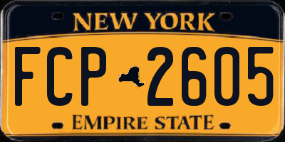 NY license plate FCP2605
