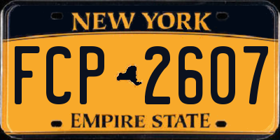 NY license plate FCP2607