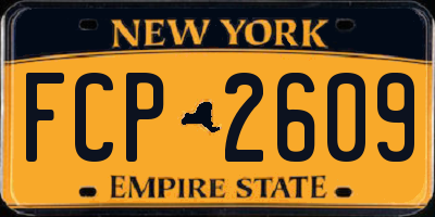 NY license plate FCP2609