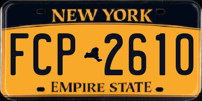 NY license plate FCP2610