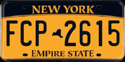 NY license plate FCP2615