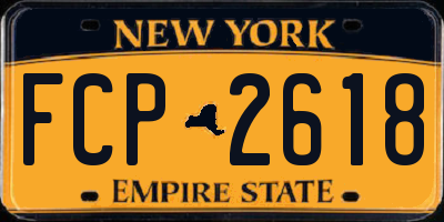 NY license plate FCP2618