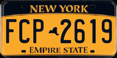 NY license plate FCP2619
